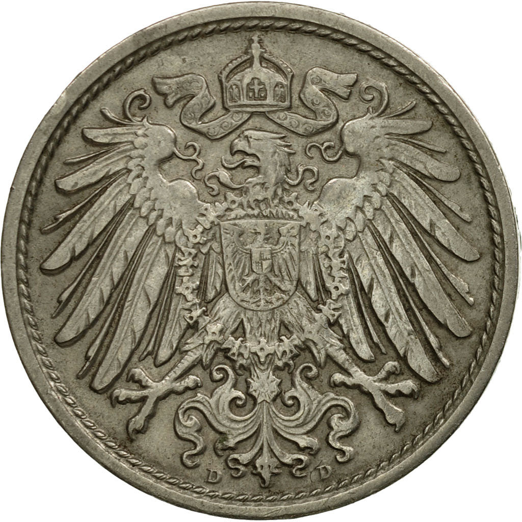 Coin, GERMANY - EMPIRE, Wilhelm II, 10 Pfennig, 1913, Munich, EF(40-45)