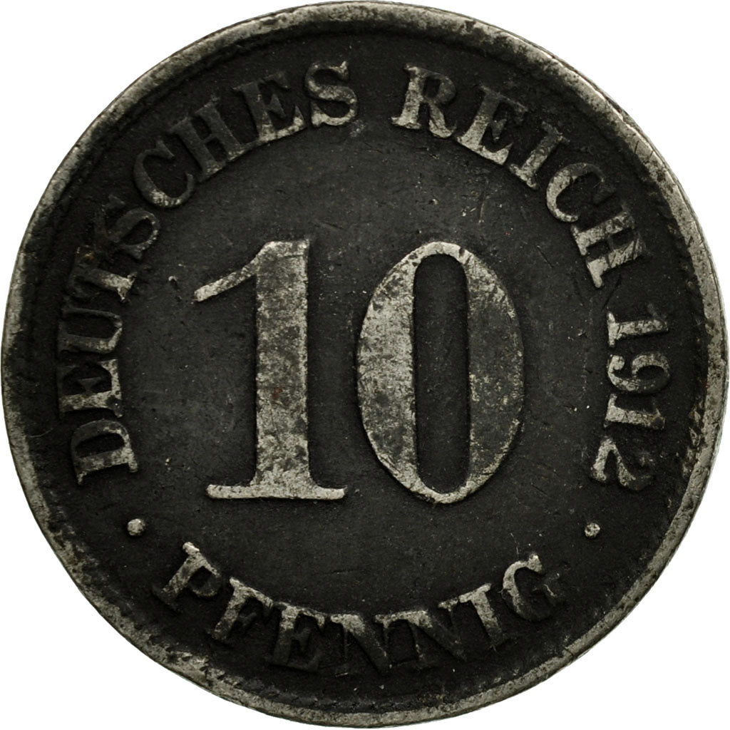 Munten, DUITSLAND - KEIZERRIJK, Wilhelm II, 10 Pfennig, 1912, Munich, FR+