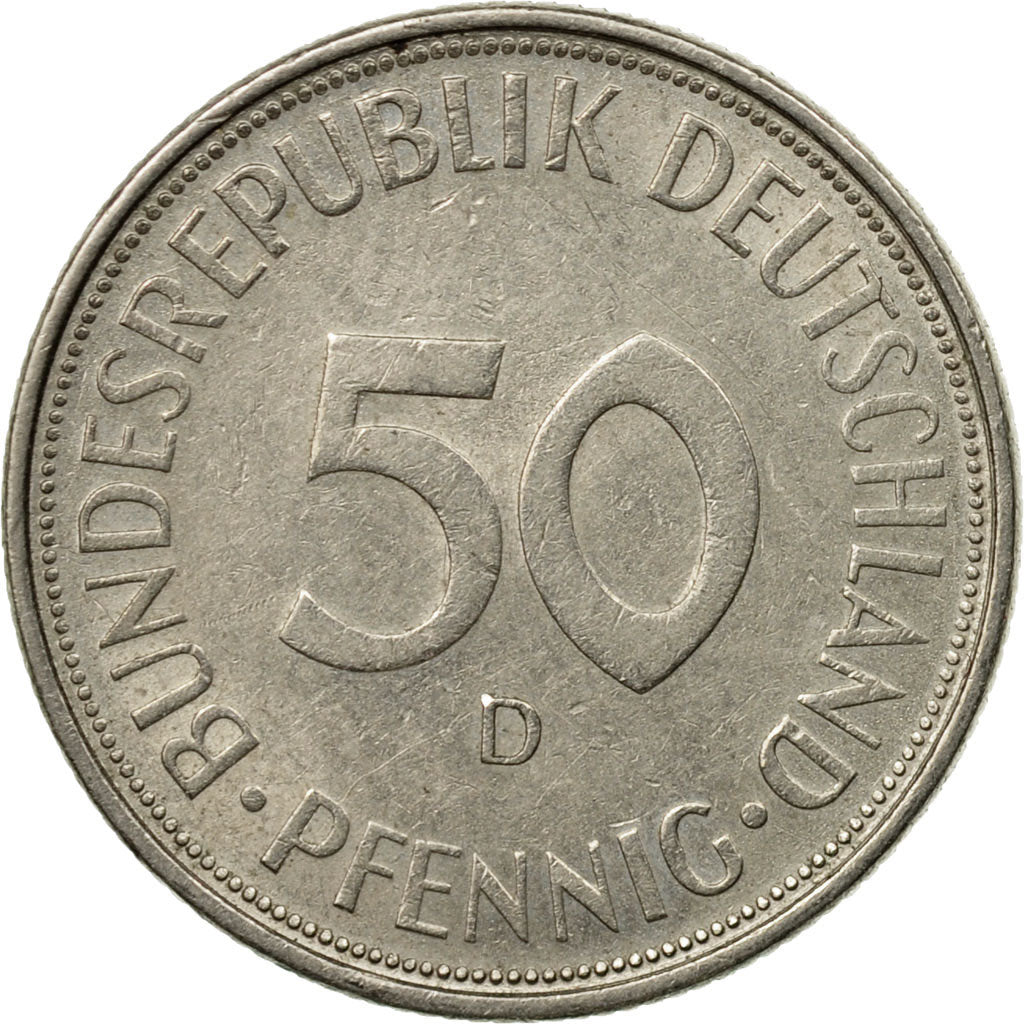 Münze, Bundesrepublik Deutschland, 50 Pfennig, 1971, Munich, SS, Copper-nickel