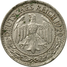 Coin, GERMANY, WEIMAR REPUBLIC, 50 Reichspfennig, 1929, Berlin, VF(20-25)