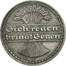 Coin, GERMANY, WEIMAR REPUBLIC, 50 Pfennig, 1922, Stuttgart, AU(50-53)