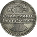 Coin, GERMANY, WEIMAR REPUBLIC, 50 Pfennig, 1922, Stuttgart, AU(50-53)