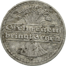 Coin, GERMANY, WEIMAR REPUBLIC, 50 Pfennig, 1922, Stuttgart, VF(20-25)