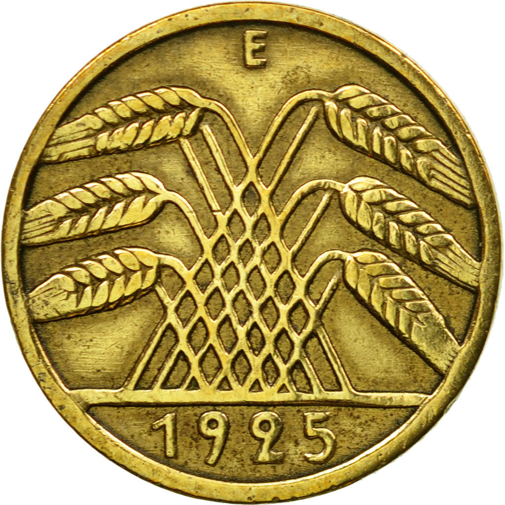 Coin, GERMANY, WEIMAR REPUBLIC, 5 Reichspfennig, 1925, Muldenhütten, EF(40-45)