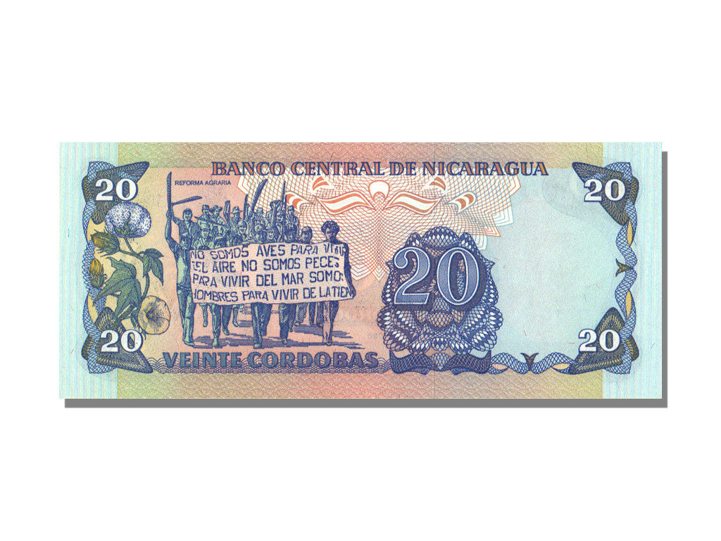 Banknote, Nicaragua, 20 Cordobas, 1985, KM:152, UNC(65-70)