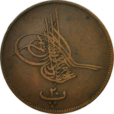 Coin, Egypt, Abdul Aziz, 20 Para, 1277//8, EF(40-45), Bronze, KM:244