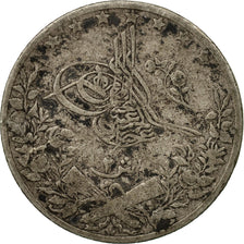 Coin, Egypt, Abdul Hamid II, 2 Qirsh, 1891, Misr, VF(30-35), Silver, KM:293