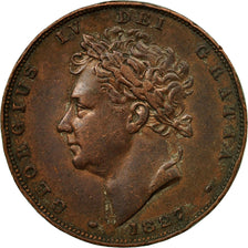 Coin, Great Britain, George IV, Farthing, 1827, EF(40-45), Copper, KM:697