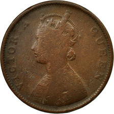 Coin, INDIA-BRITISH, Victoria, 1/2 Anna, 1862, VF(20-25), Copper, KM:468
