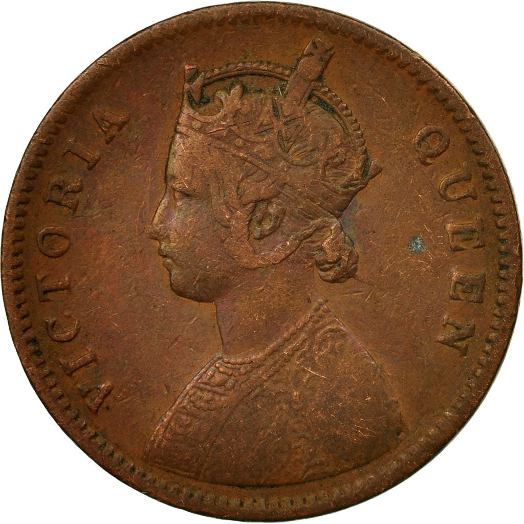Monnaie, INDIA-BRITISH, Victoria, 1/4 Anna, 1862, TB, Cuivre, KM:467