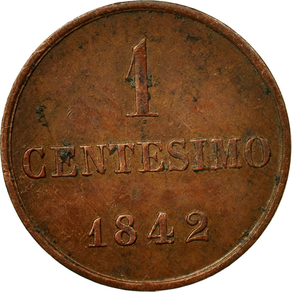 Coin, ITALIAN STATES, SARDINIA, Carlo Alberto, Centesimo, 1842, Torino
