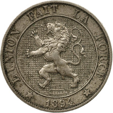 Coin, Belgium, Leopold II, 5 Centimes, 1894, EF(40-45), Copper-nickel, KM:40