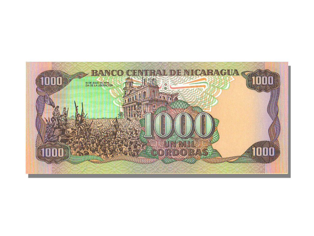 Banknote, Nicaragua, 1000 Cordobas, 1985, KM:156b, UNC(65-70)