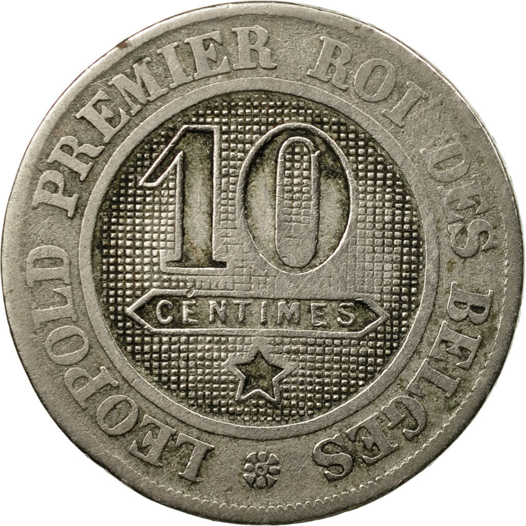 Moneta, Belgia, Leopold I, 10 Centimes, 1861, VF(30-35), Miedź-Nikiel, KM:22