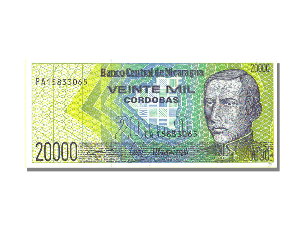 Geldschein, Nicaragua, 20,000 Córdobas, UNZ