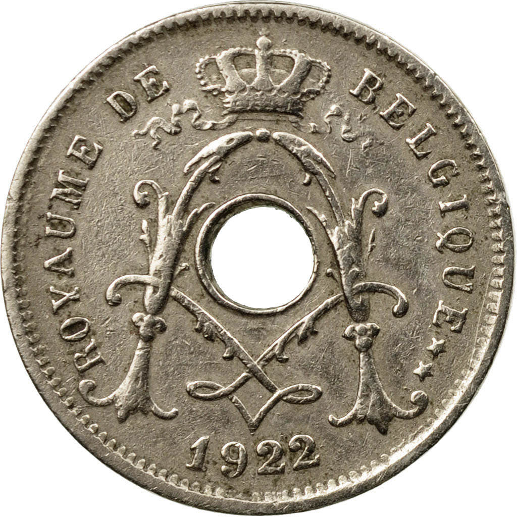 Münze, Belgien, 5 Centimes, 1922, SS, Copper-nickel, KM:66