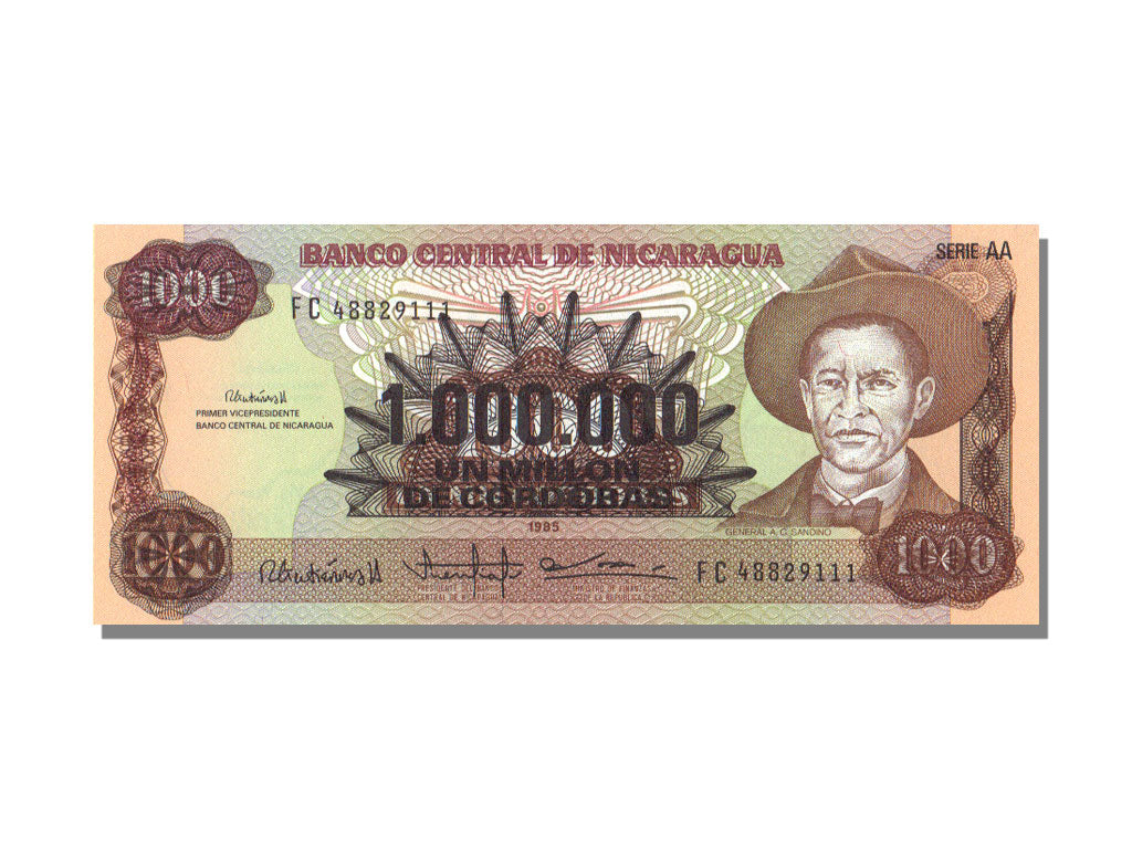 Nicaragua, 1 000 000 Cordobas / 1 000 Cordobas, 1985, UNC(65-70), FC
