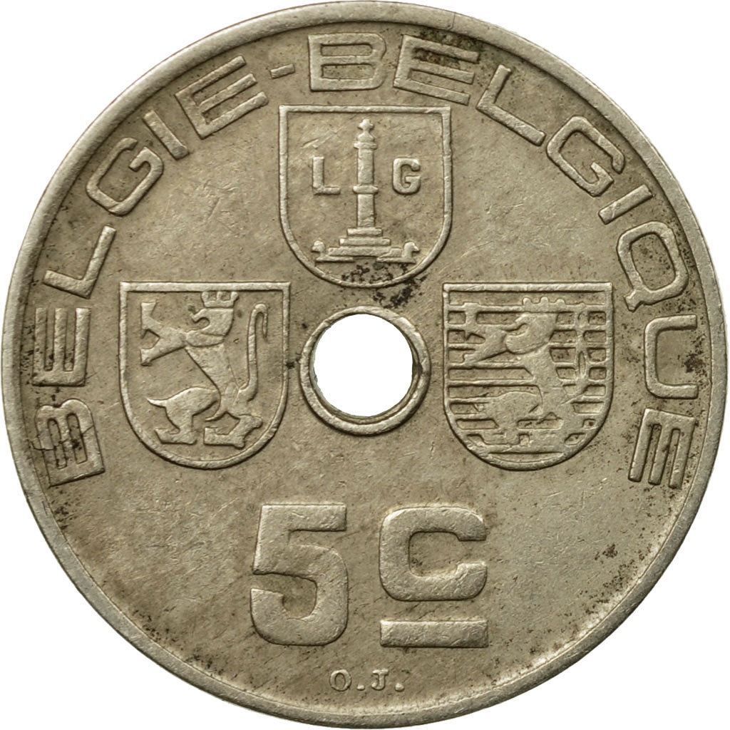 Coin, Belgium, 5 Centimes, 1939, VF(30-35), Nickel-brass, KM:111