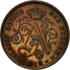 Coin, Belgium, Albert I, 2 Centimes, 1910, AU(50-53), Copper, KM:65