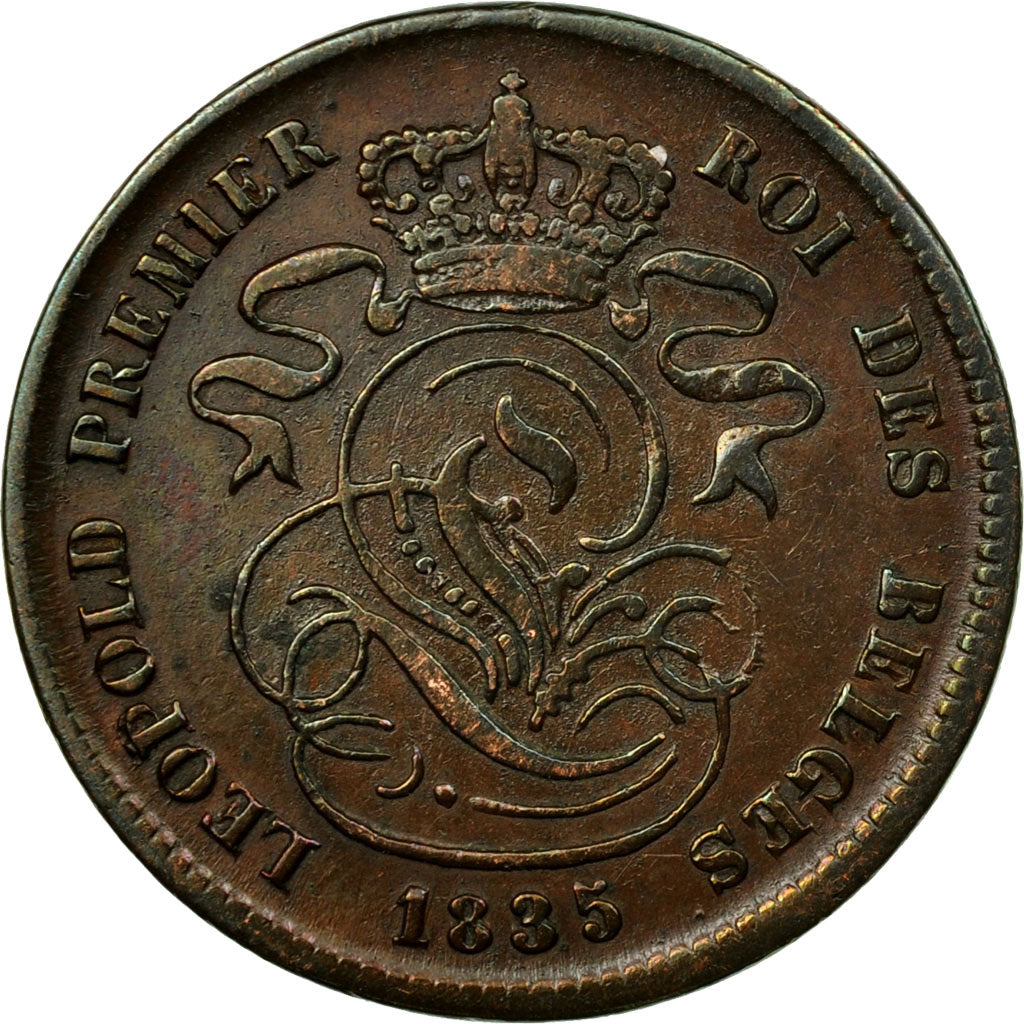 Munten, België, Leopold I, 2 Centimes, 1835, ZF, Koper, KM:4.2