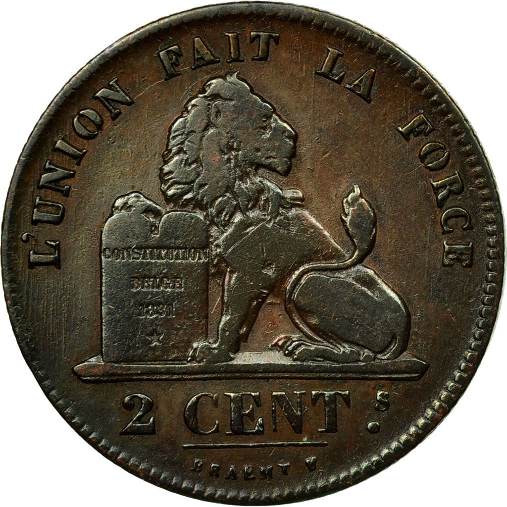 Munten, België, Leopold I, 2 Centimes, 1835, ZF, Koper, KM:4.2
