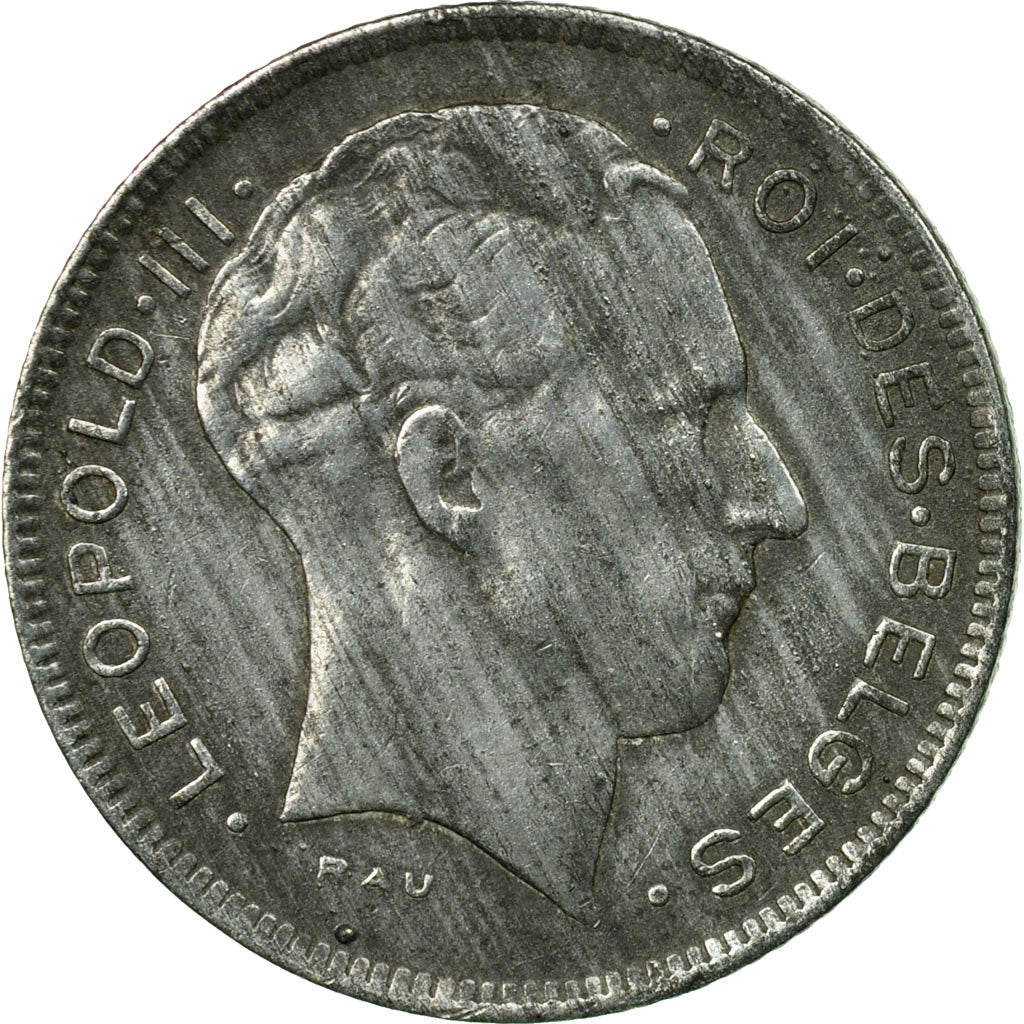Coin, Belgium, 5 Francs, 5 Frank, 1945, VF(30-35), Zinc, KM:129.1
