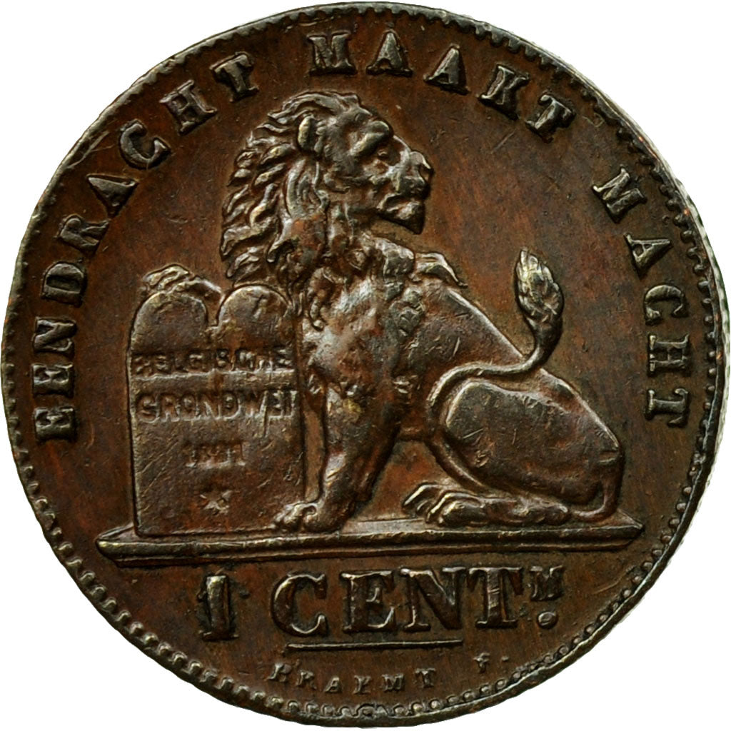 Coin, Belgium, Leopold II, Centime, 1907, EF(40-45), Copper, KM:34.1