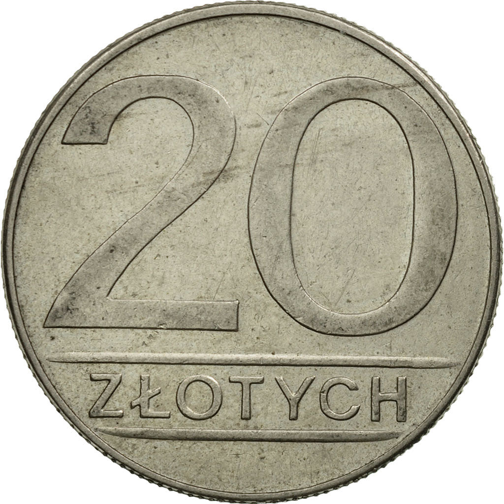 Coin, Poland, 20 Zlotych, 1988, Warsaw, AU(50-53), Copper-nickel, KM:153.1
