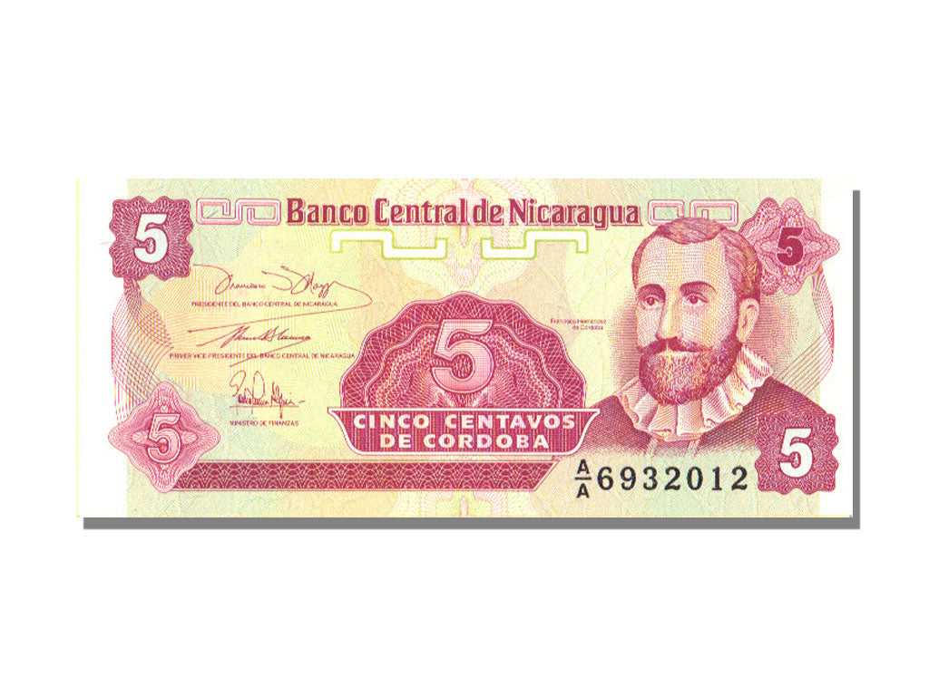 Nicaragua, 5 Centavos, KM #168a, UNC(65-70), A/A