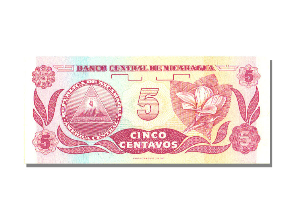 Nicaragua, 5 Centavos, KM #168a, UNC(65-70), A/A