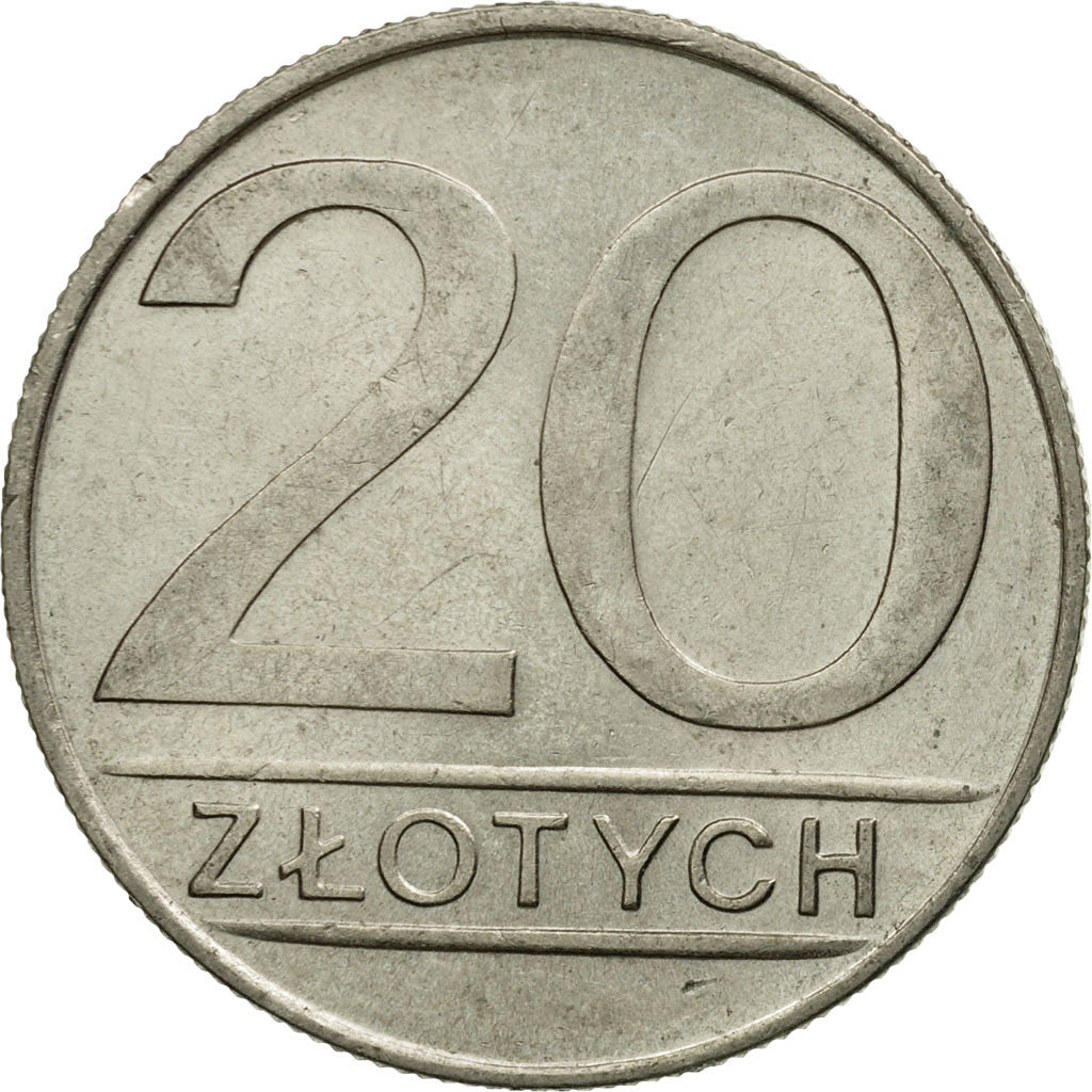 Coin, Poland, 20 Zlotych, 1987, Warsaw, EF(40-45), Copper-nickel, KM:153.1