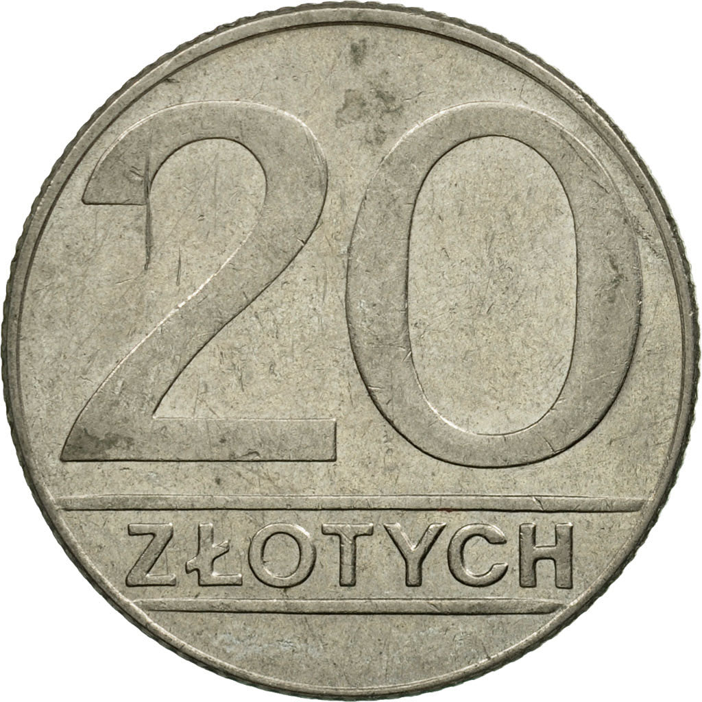 Monnaie, Pologne, 20 Zlotych, 1990, Warsaw, TTB, Copper-nickel, KM:153.2