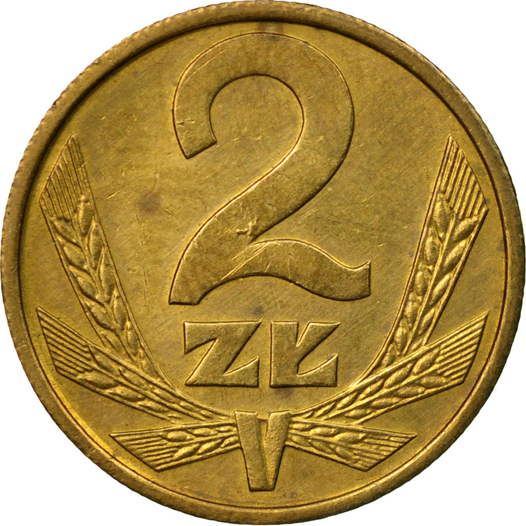 Moneta, Polska, 2 Zlote, 1988, Warsaw, EF(40-45), Mosiądz, KM:80.2