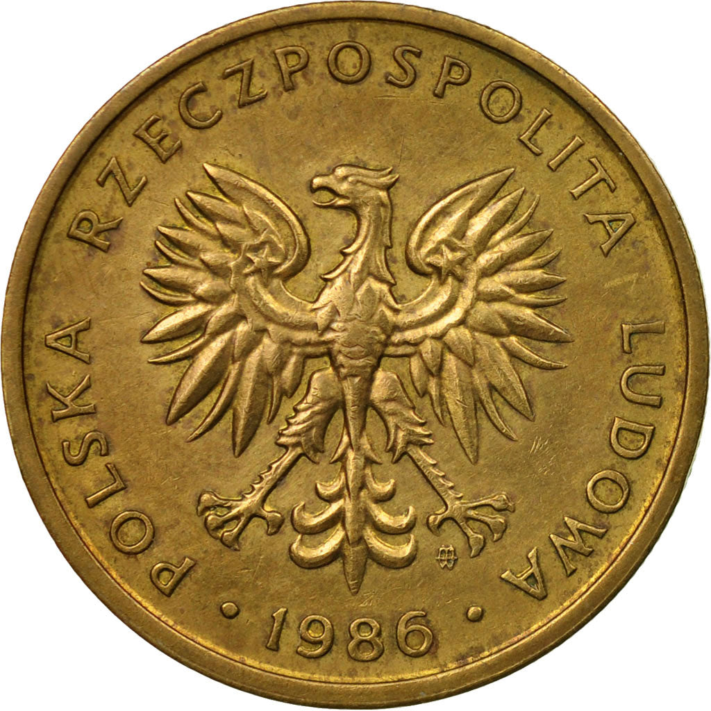 Monnaie, Pologne, 5 Zlotych, 1986, Warsaw, TB+, Laiton, KM:81.2