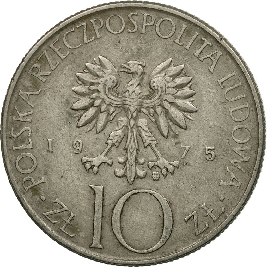 Monnaie, Pologne, 10 Zlotych, 1975, Warsaw, TB, Copper-nickel, KM:74