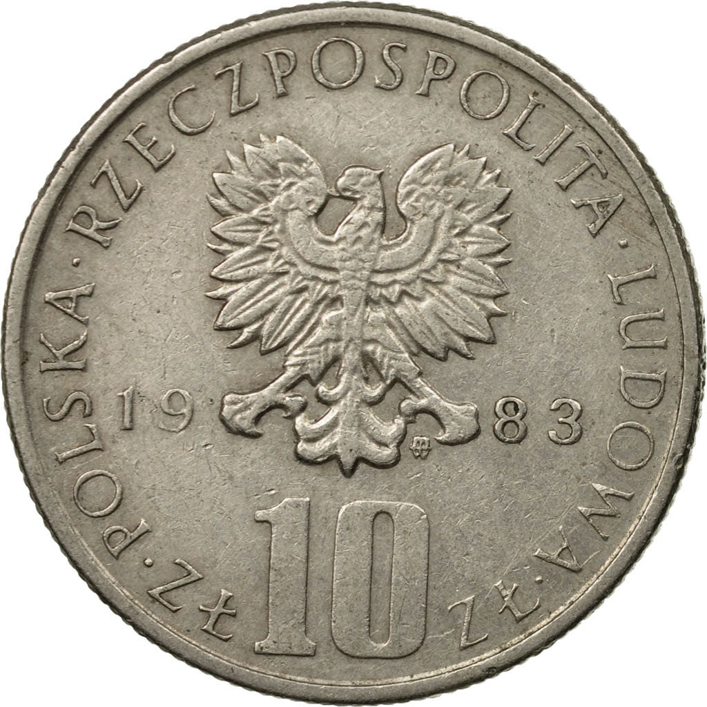 Monnaie, Pologne, 10 Zlotych, 1983, Warsaw, TB+, Copper-nickel, KM:73