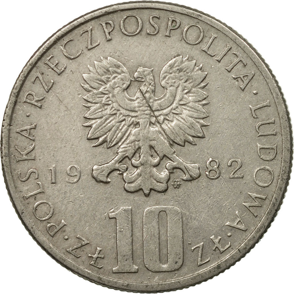 Monnaie, Pologne, 10 Zlotych, 1982, Warsaw, TB, Copper-nickel, KM:73
