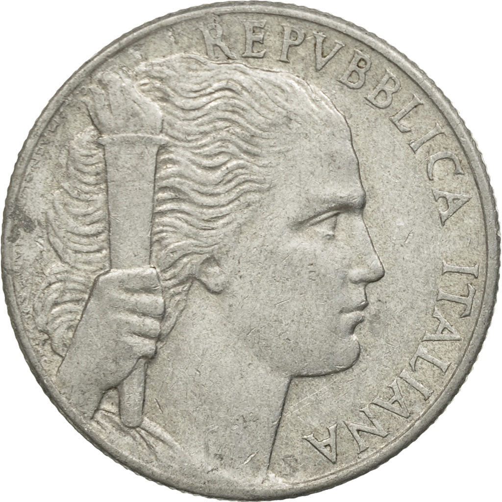 Moneda, Italia, 5 Lire, 1949, Rome, BC, Aluminio, KM:89