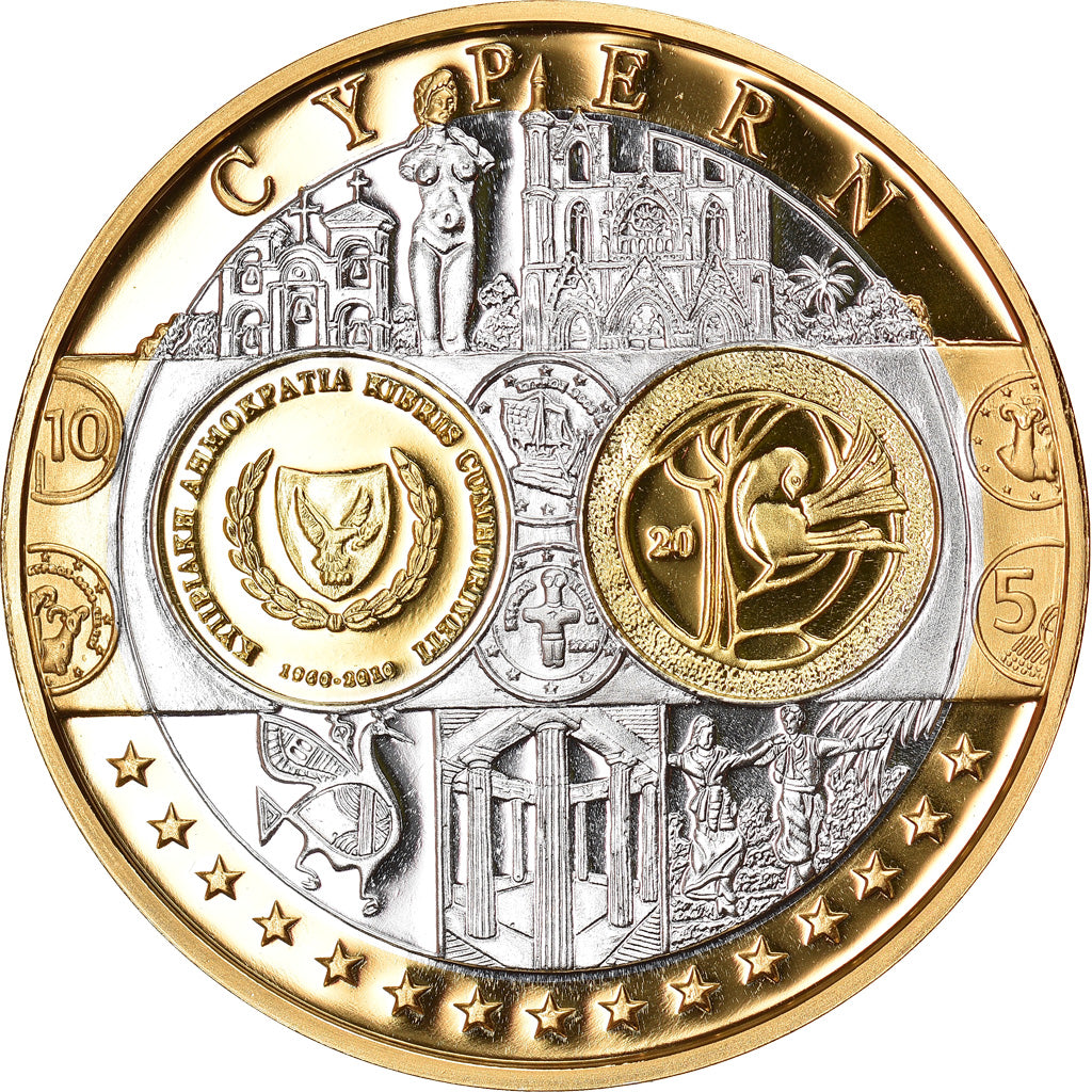 Cyprus, Medal, L'Europe, 2010, MS(64), Silver