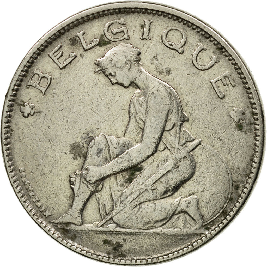 Coin, Belgium, 2 Francs, 2 Frank, 1923, VF(30-35), Nickel, KM:91.1