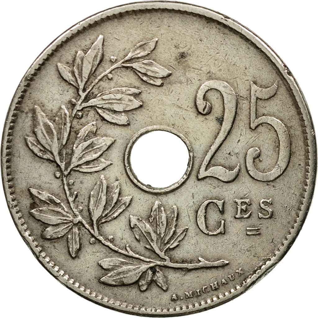 Coin, Belgium, 25 Centimes, 1920, F(12-15), Copper-nickel, KM:68.1