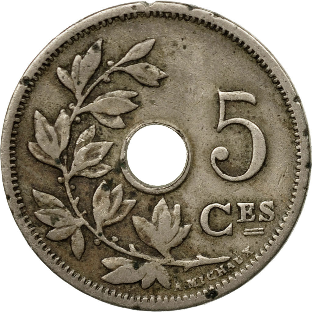 Münze, Belgien, 5 Centimes, 1905, SGE+, Copper-nickel, KM:54