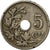 Moneda, Bélgica, 5 Centimes, 1905, BC, Cobre - níquel, KM:54