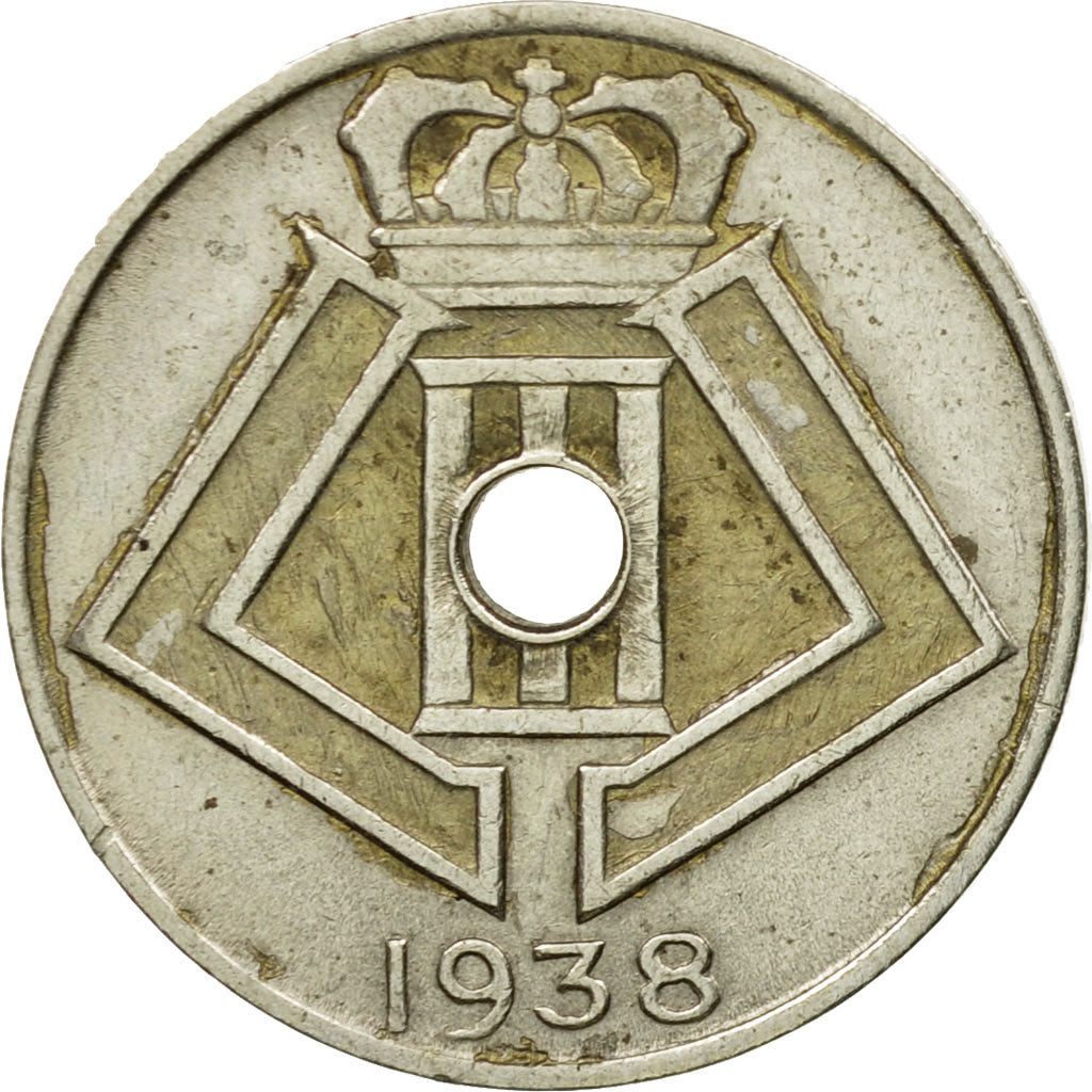 Coin, Belgium, 5 Centimes, 1938, VF(20-25), Nickel-brass, KM:110.1