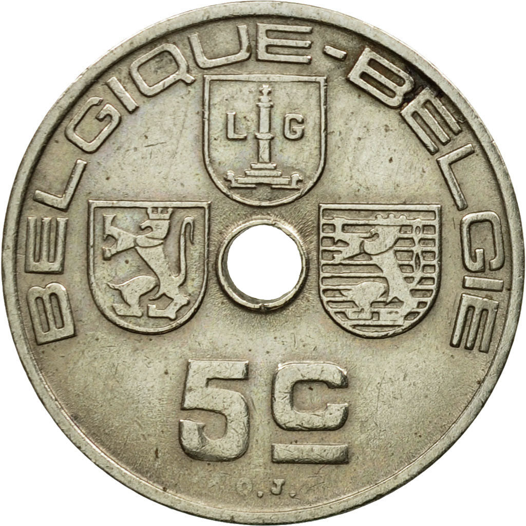 Coin, Belgium, 5 Centimes, 1938, VF(20-25), Nickel-brass, KM:110.1