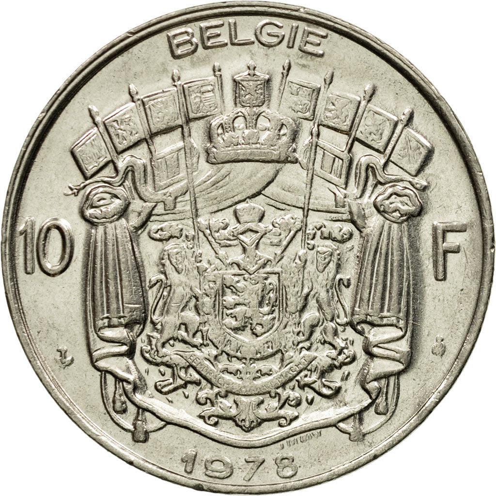 Coin, Belgium, 10 Francs, 10 Frank, 1978, Brussels, EF(40-45), Nickel, KM:156.1