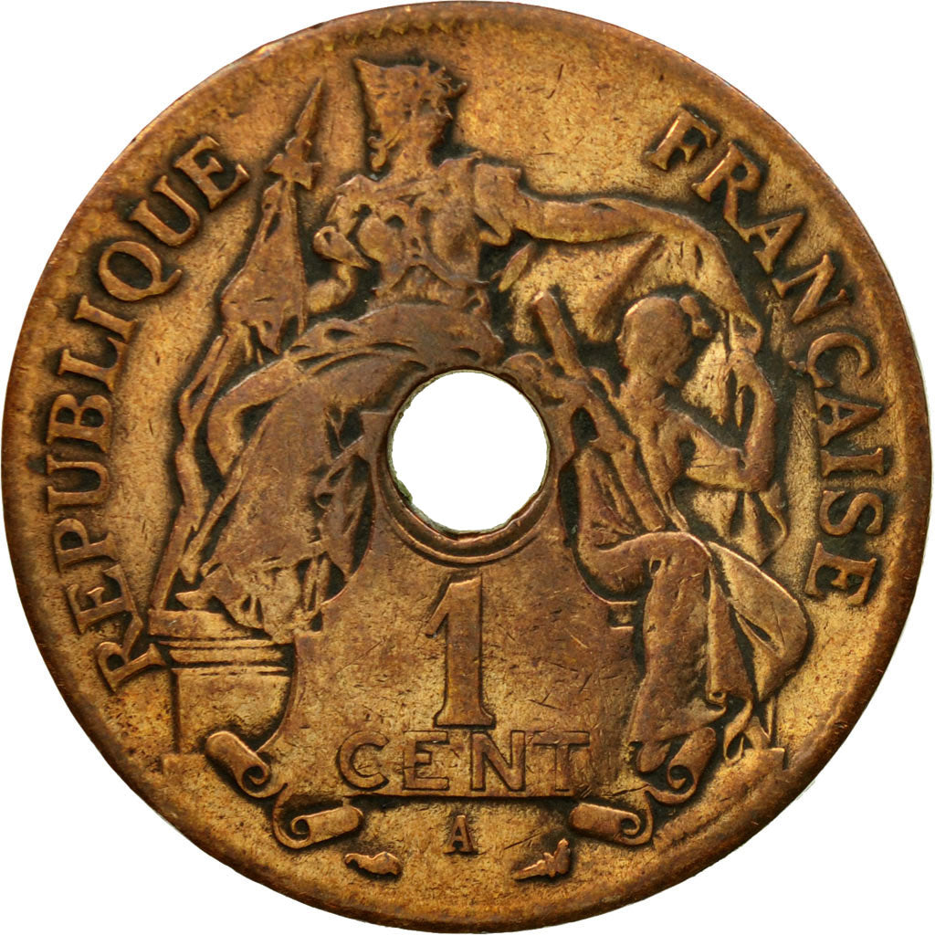Coin, FRENCH INDO-CHINA, Cent, 1897, Paris, EF(40-45), Bronze, KM:8