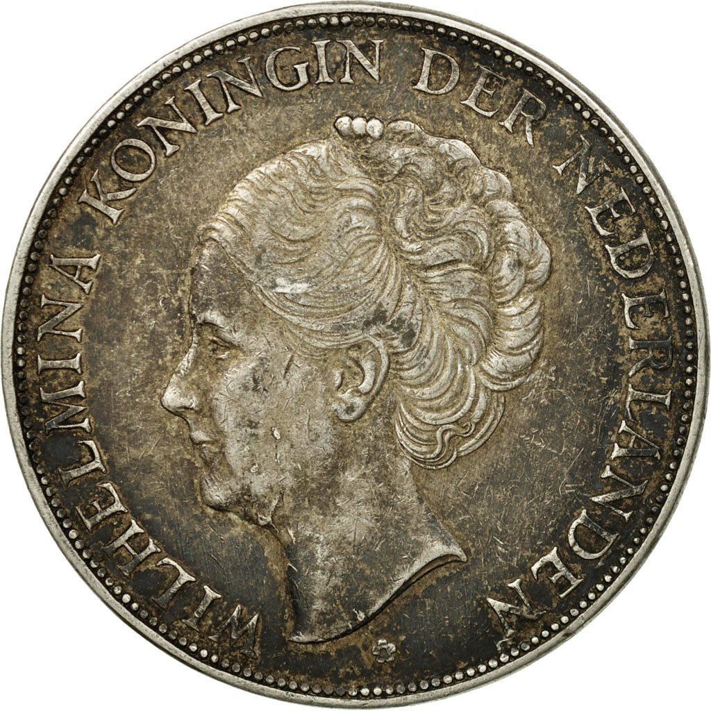 Münze, Niederlande, Wilhelmina I, 2-1/2 Gulden, 1930, S+, Silber, KM:165