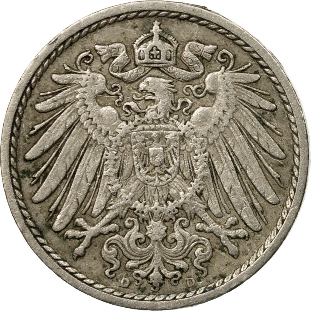 Coin, GERMANY - EMPIRE, Wilhelm II, 5 Pfennig, 1915, Munich, EF(40-45)