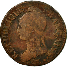 Munten, Frankrijk, Dupré, 5 Centimes, AN 8, Paris, ZG+, Bronze, KM:640.1, Le